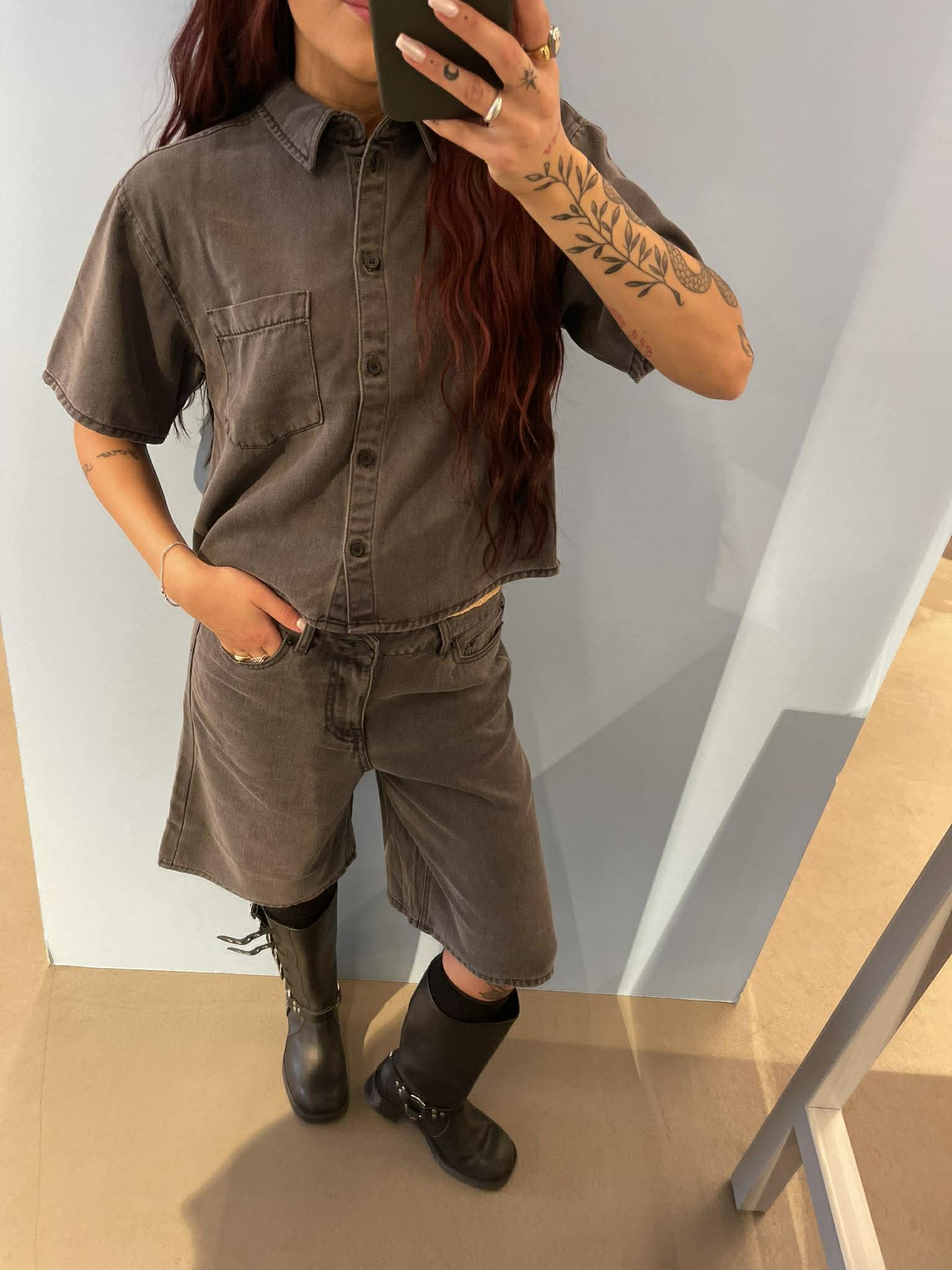 JXTOKYO 5 Pockets Shorts - Medium Grey Denim